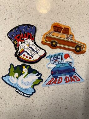 Dutch Bros Colorful Sticker Pack – Blue, Red, White, Green, Orange, Brown